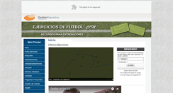 Desktop Screenshot of ejerciciosdefutbol.com