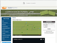 Tablet Screenshot of ejerciciosdefutbol.com